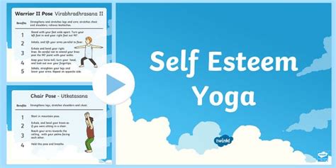 esteem yoga poses powerpoint  handy pack includes