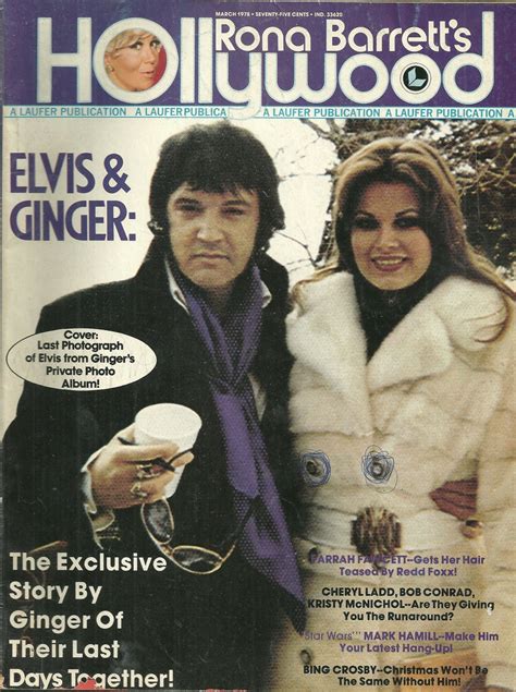 Rona Barrett S Hollywood Magazine Elvis Presley Ginger Alden