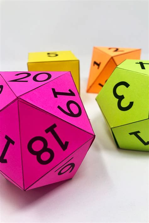 math resources large printable dice templates   math