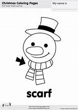 Scarf Coloring sketch template