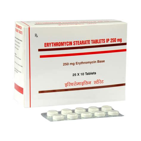 ip mg erythromycin stearate tablets