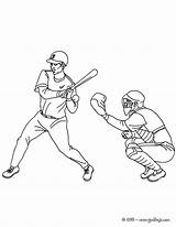 Beisbol Receptor Bateador Imprimir Beis Deporte Línea Yodibujo sketch template