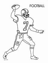 Pages Quarterback Getcolorings sketch template