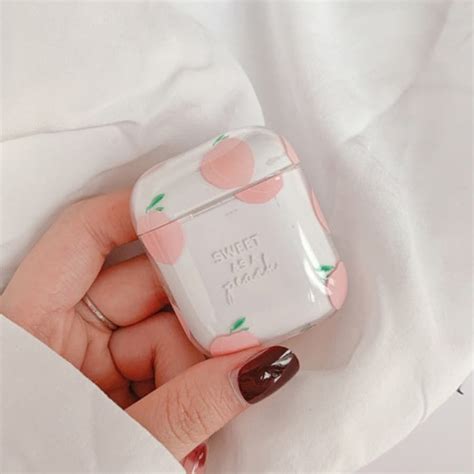 sweet   peach airpod case cute ipod cases phone case accessories