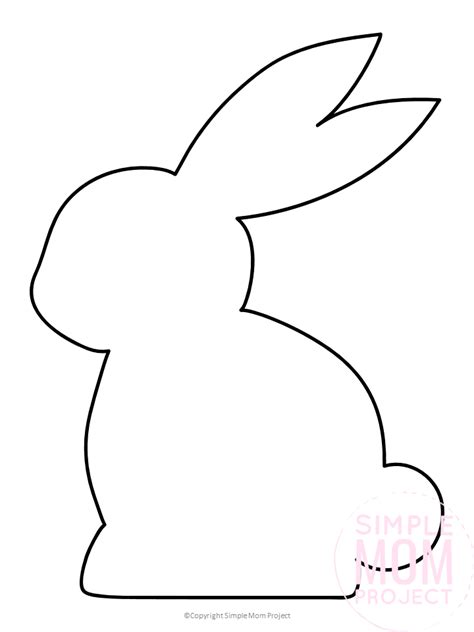 bunny template  printable  printable templates