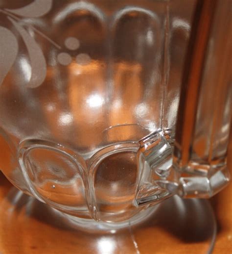 early american pressed glass pitcher etsy