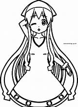 Coloring Squid Girl Wecoloringpage sketch template