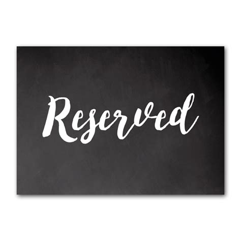 wedding sign rustic chalkboard reserved instant  printable