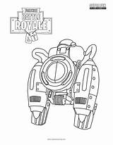 Fortnite Coloring Pages Items Jetpack Super Fun sketch template