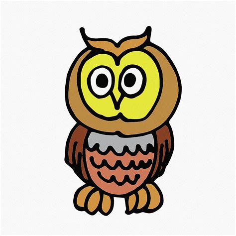 cute owl  kids digital art  irina sztukowski pixels