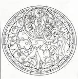 Coloring Pages Stained Glass Mandala Hercules Disney Hearts Kingdom Deviantart Kids Disegni Colorare Sheets Da Book Adults Kh Stainedglass Wip sketch template