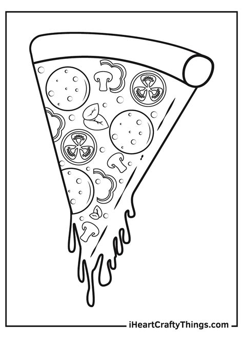 pizza coloring pages slice  pizza coloring page  printable