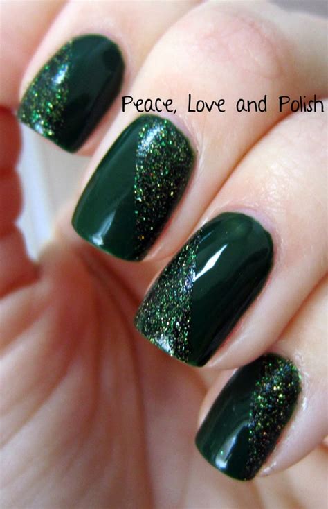 emerald green nail designs   copy fashionsycom