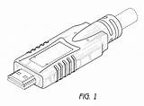 Hdmi Patents Patent Drawing Cable Connector sketch template