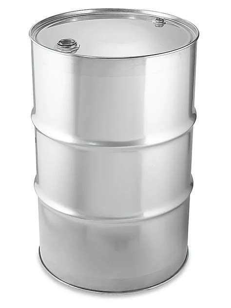closed top stainless steel drum  gallon   uline