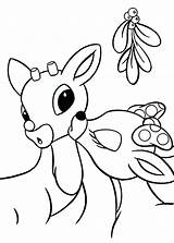 Reindeer Coloring Cute Pages Color Printable Getcolorings Print Sheets sketch template