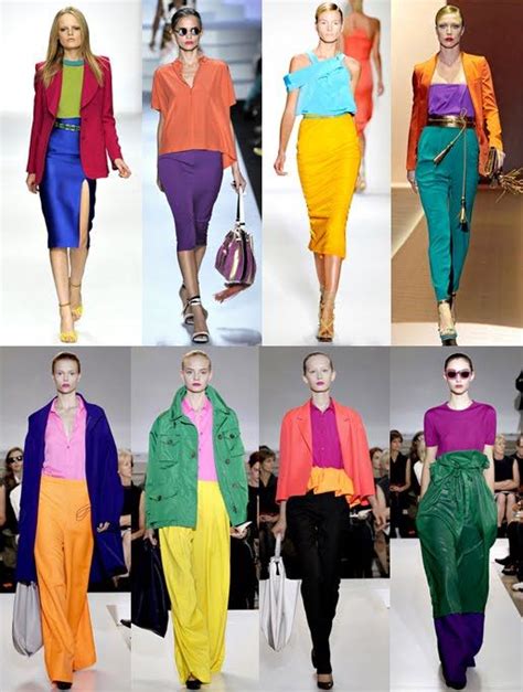 images  colour block fashion  pinterest models posts  colors