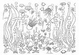 Scene Coloring Pages Underwater Ocean Printable Color Getcolorings Getdrawings sketch template