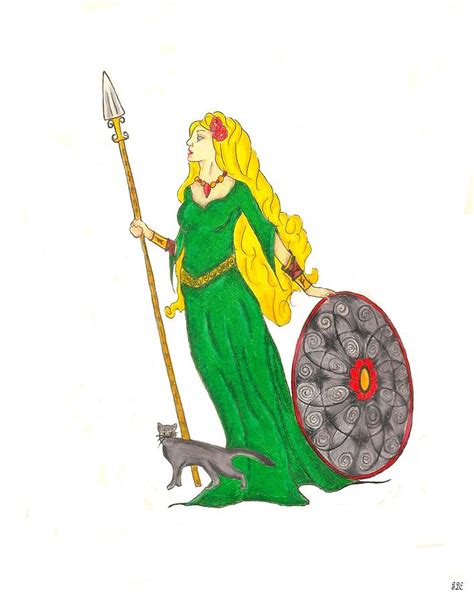 Freyja Norse Goddess Of Beauty And War Painting By Tara Campbell