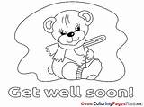 Coloring Soon Well Illness Pages Sheet Title Cards sketch template