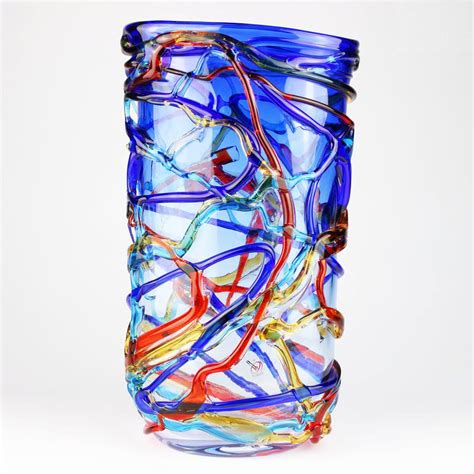 Vase Contemporain Harlequin 3137 Original Murano Glass S N C
