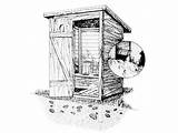 Outhouse Drawing Plans Building Toilet Outhouses Old Paintingvalley Earth Mother Composting Fireplace Drawings Bathrooms Outdoor sketch template