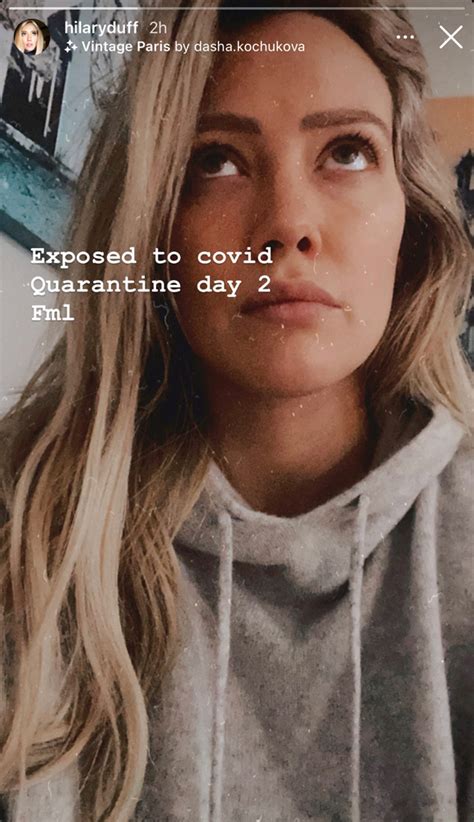 Pregnant Hilary Duff Reveals She S On Quarantine Day 2 After Being