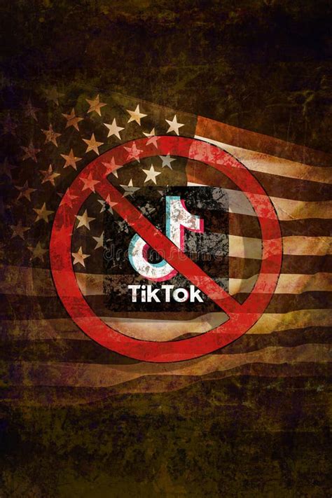 Tik Tok Banned Editorial Image Image Of Flag Emblem 274237190