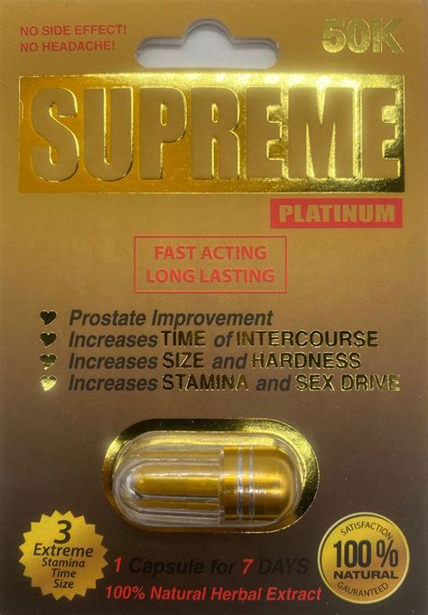 supreme 50k platinum men sexual supplement enhancement pill rhino