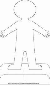 Template Blank Person Outline Clipart Printable Body Library sketch template