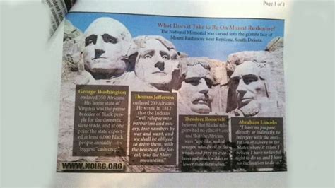 School S Nation Of Islam Handout Paints Founding Fathers As Racists