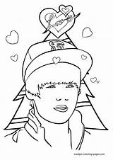 Justin Bieber Coloring Pages Christmas Print Browser Window sketch template