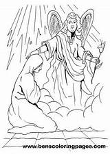 Coloring Gabriel Mary Annunciation Print Please Benscoloringpages Coloringpages sketch template