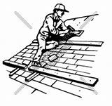 Clipart Roof Repair Roofer Clipground Construction sketch template