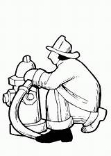 Coloring Pages Firefighter Firefighters Firemen Fighter Fire Library Clipart Popular sketch template