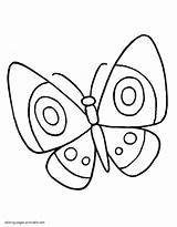 Coloring Pages Butterflies Easy Butterfly Printable Printables Kids Insect sketch template