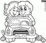 Coloring Wedding Married Just Pages Kids Couple Reception Stuff Colouring Printable Car Book Oncoloring Activities Couples Gif Weddings sketch template