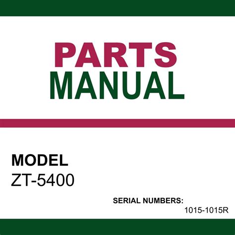 hydro gear zt  sn   parts manual