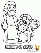 Coloring Bible Jesus Kids Pages Christian Children Friends Printable Story Preschoolers Yescoloring Toddlers Faith Faithful Characters Preschool Stories Drawings Sheets sketch template