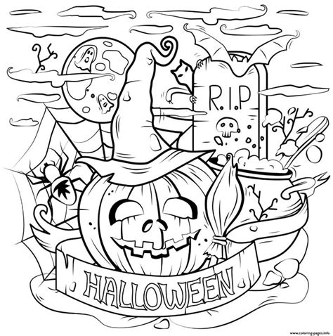 spooky halloween coloring pages   gambrco