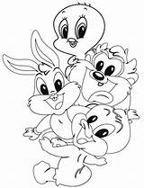 Looney Coloring Tunes Pages Toons Baby Cute Drawings Cartoon Kids Disney Tweety Books Tegning Colouring Sheets Rajzok Ed Babies Rajzfilmek sketch template