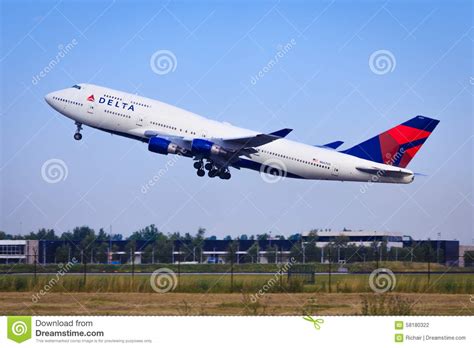 delta airlines boeing  editorial photography image  schiphol