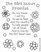 Scout Girl Coloring Promise Pages Printable Law Daisy Printables Brownie Scouts Sheet Country Bookmark Print Girls Sheets Color Petals Activities sketch template