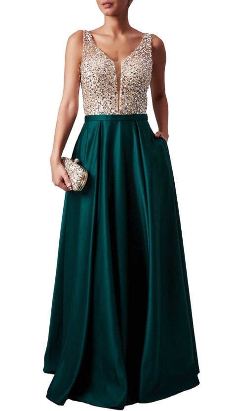 ook leuk groene galajurk met glitter top  sleeveless formal dress formal dresses long