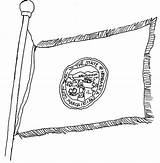 Flag State Nebraska Coloring sketch template