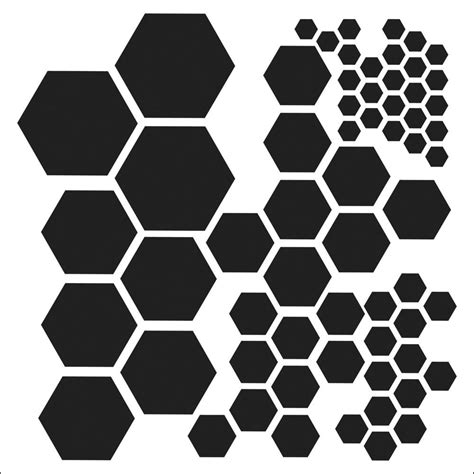 crafters workshop template  hexagons geometric stencil stencil