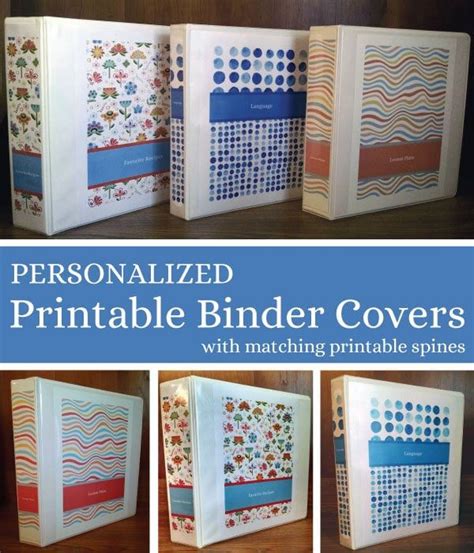 personalized printable binder covers