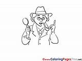 Coloring Detectives Pages Detective Pipe Kids Hits sketch template