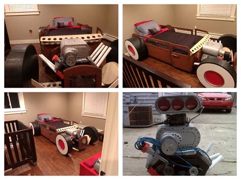 Built This Bed For Hotrod Loving Son Fits A Twin Mattress