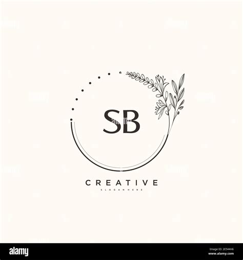 sb beauty vector initial logo art handwriting logo  initial